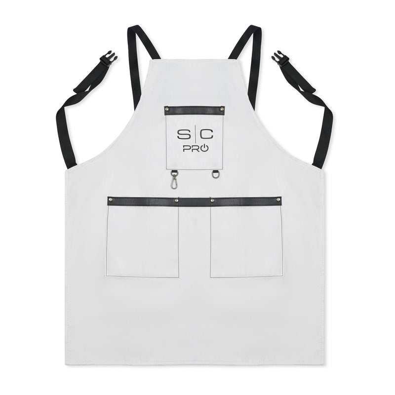 Stylecraft Water-Repellent Barber Apron with Adjustable Straps - White #SC339W