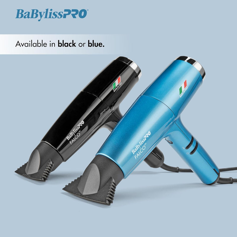 BaByliss Pro Nano Titanium FALCO Professional Italian High-Speed Dryer - Black #BNT8550B