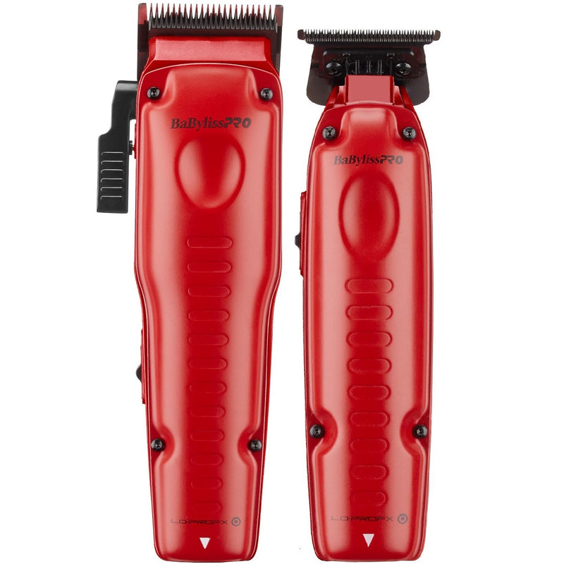 BaByliss Pro FXONE LO-PROFX Limited Edition Matte Red Clipper, Trimmer & Boosted Battery Combo #FX129MRPK