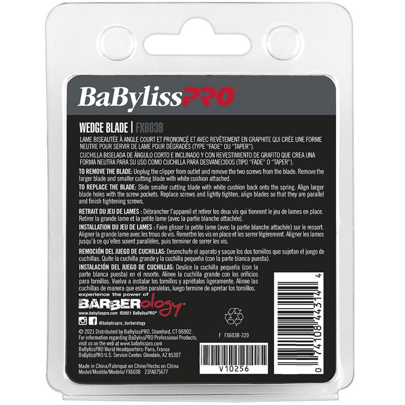 BaByliss Pro Replacement Black Graphite Wedge Blade #FX603B