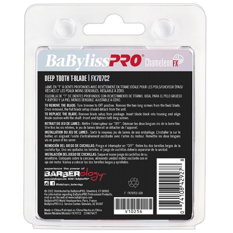 BaByliss Pro Replacement ChameleonFX Titanium Deep Tooth T-Blade #FX707C2