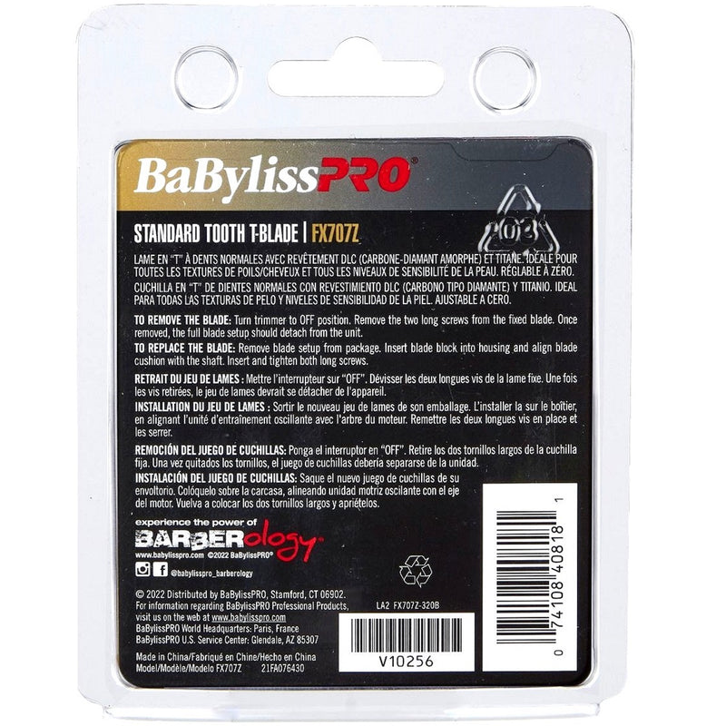 BaByliss Pro Replacement Gold DLC/Titanium Ultra-Thin Standard-Tooth T-Blade #FX707Z
