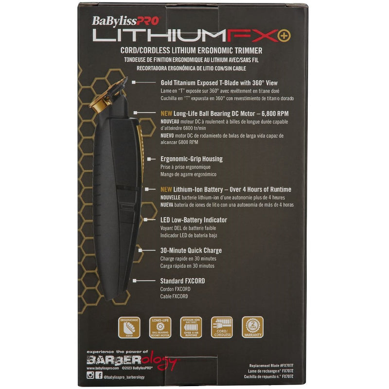 BaByliss Pro LithiumFX Cord/Cordless Lithium Ergonomic Trimmer #FX773N