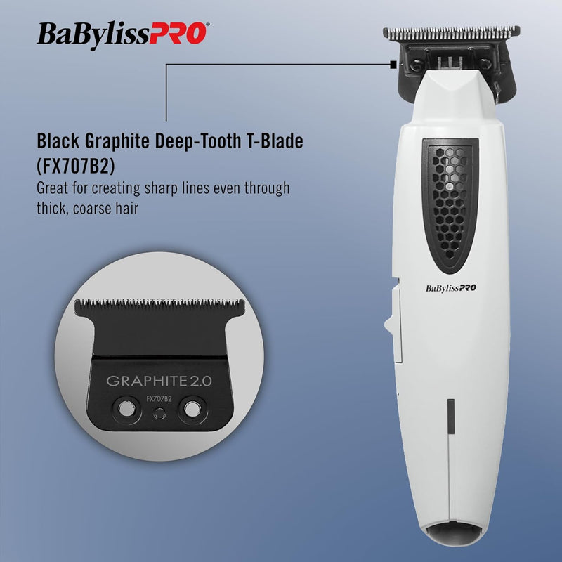 BaByliss Pro LITHIUMFX+ Limited Edition Grey Cord/Cordless Lithium Ergonomic Trimmer #FX773NGY