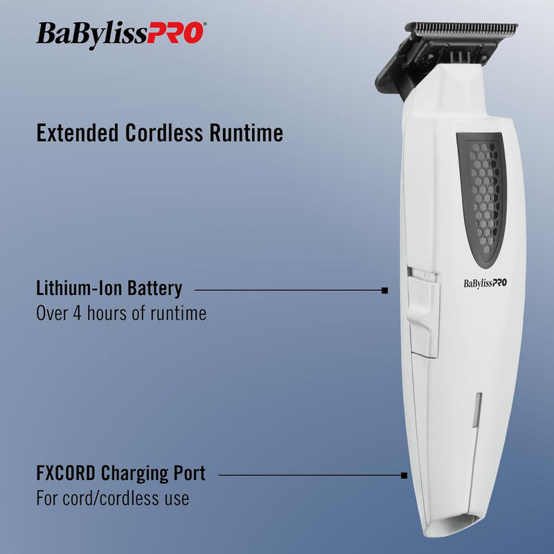 BaByliss Pro LITHIUMFX+ Limited Edition Grey Cord/Cordless Lithium Ergonomic Trimmer #FX773NGY