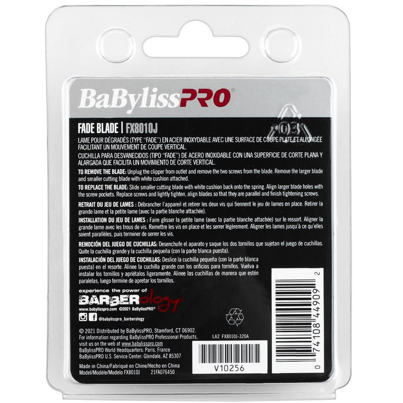 BaByliss Pro Replacement Silver Stainless Steel Fade Blade #FX8010J