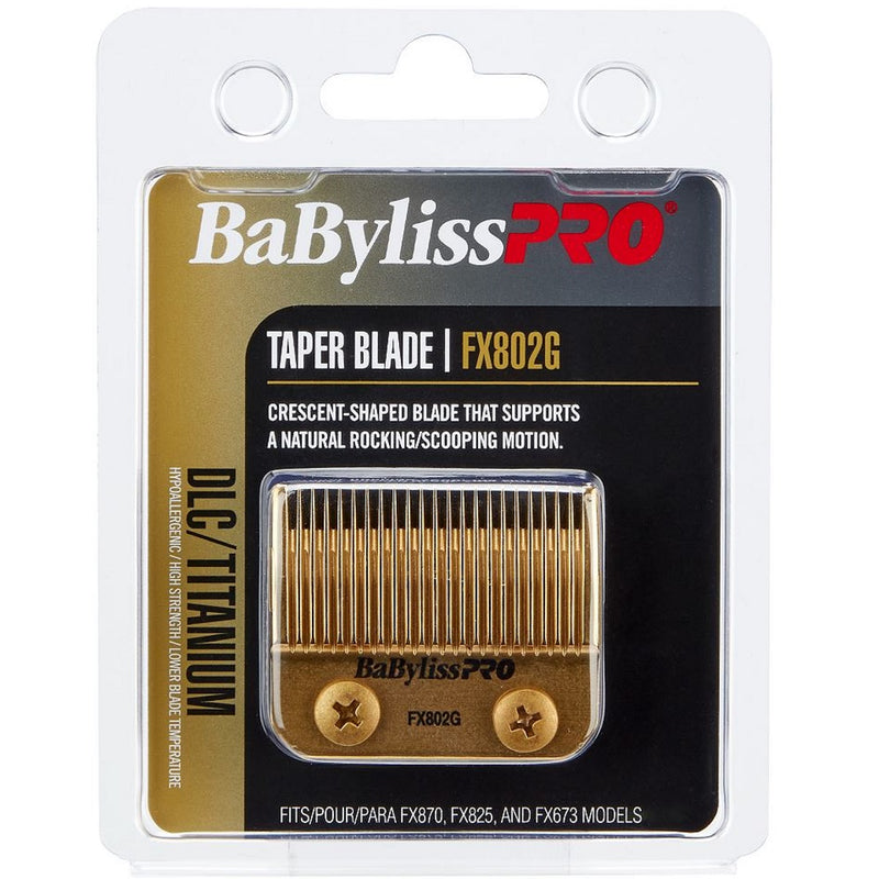 BaByliss Pro Replacement Gold DLC/Titanium Taper Blade #FX802G