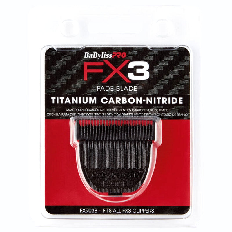 BaByliss Pro FX3 Titanium Carbon-Nitride Standard-Tooth Ultra-Thin Replacement Fade Blade #FX903B