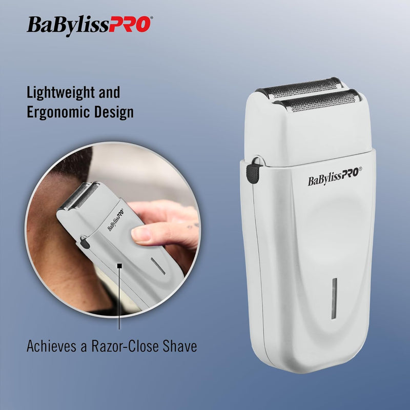 BaByliss Pro LITHIUMFX+ Limited Edition Grey Cord/Cordless Lithium Ergonomic Double Foil Shaver #FXFS573GY