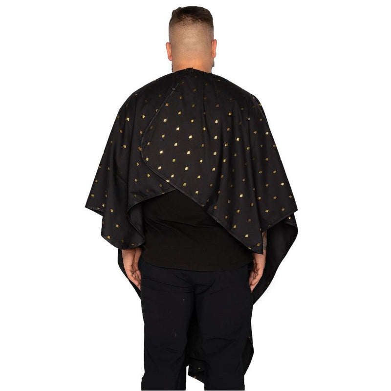 Barber Strong The Barber Cape - 24K Gold Barber Shield #BSC08-BLK/GOLD