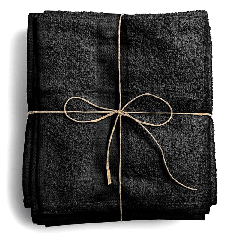 Fromm Colorsafe 100% Cotton Towels - Black 12 Pack #DET006