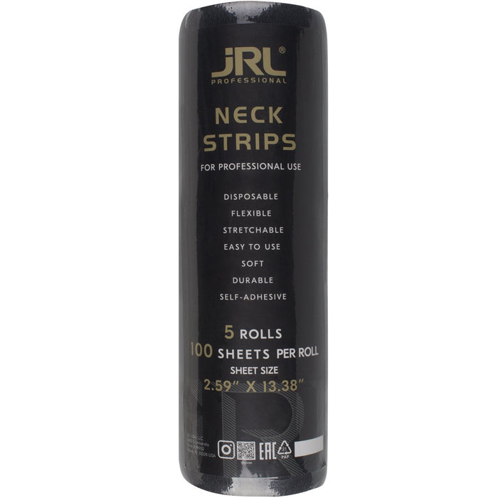 JRL Neck Strips Rolls Black 500 Strips #JRL-LP23015