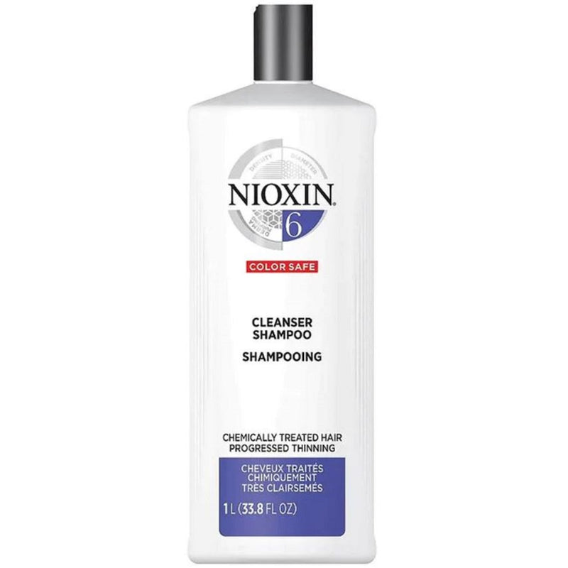 Nioxin Cleanser Shampoo System 6 for Chemically Treated Hair with Progressed Thinning 33.8 oz