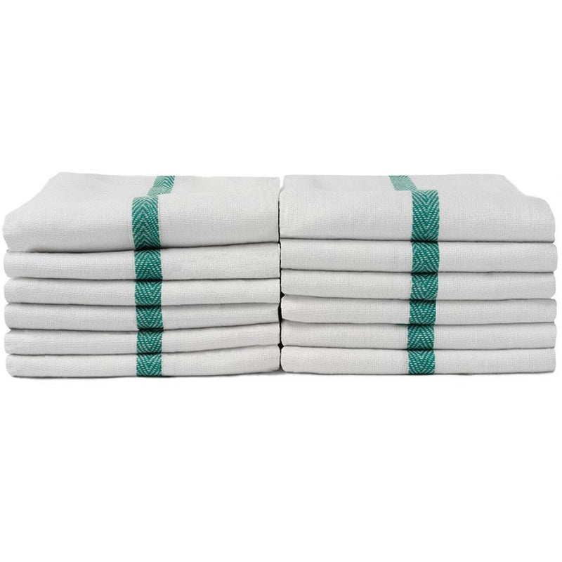 Partex Green Stripe 12 Barber Towels