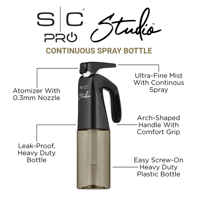 Stylecraft Studio Continuous Spray Bottle 6.8 oz #SC334B