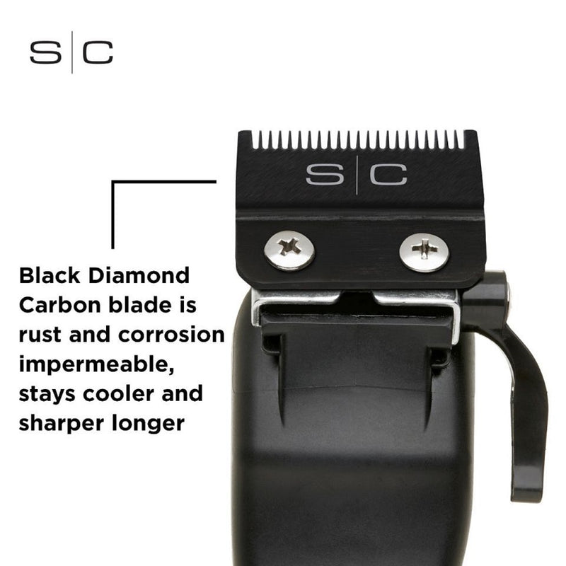 Stylecraft Replacement Fixed Black Diamond Carbon DLC Fade Hair Clipper Blade #SCFBDFB