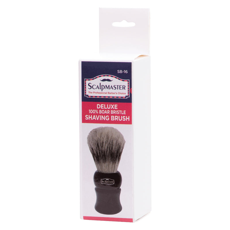 Scalpmaster Deluxe Shaving Brush with 100% Boar Bristles #SB-16