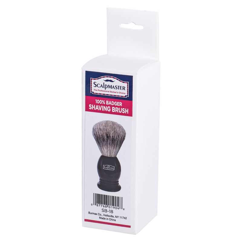 Scalpmaster 100% Badger Shaving Brush #SB-18