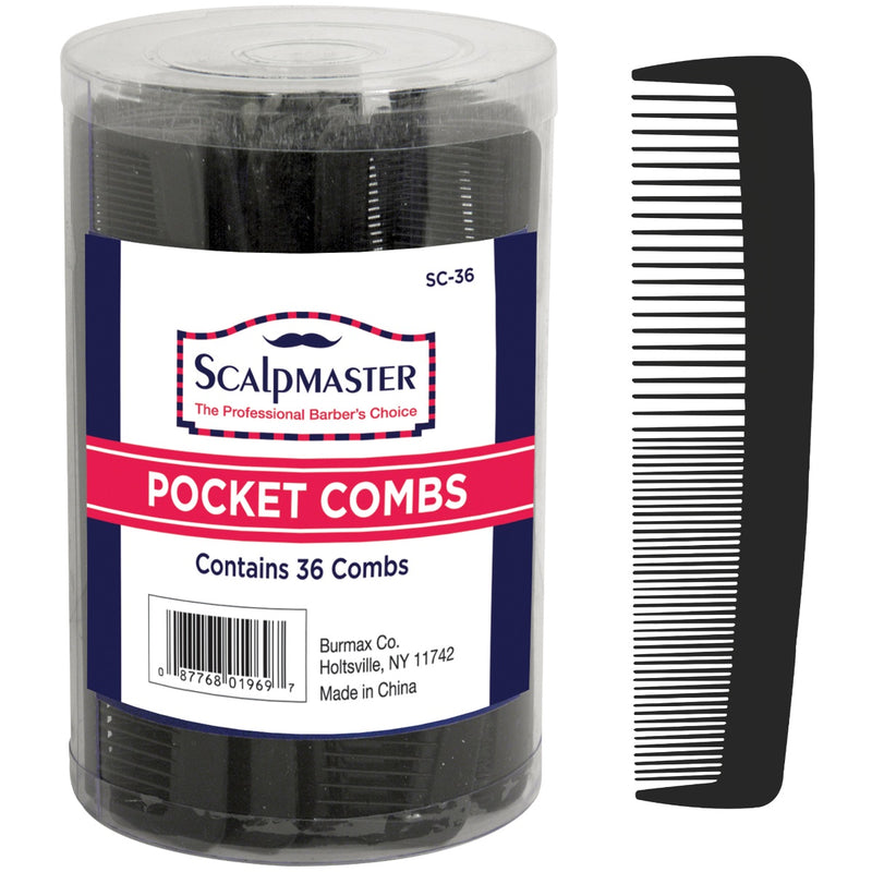 Scalpmaster 36 pc. 5" Pocket Combs #SC-36