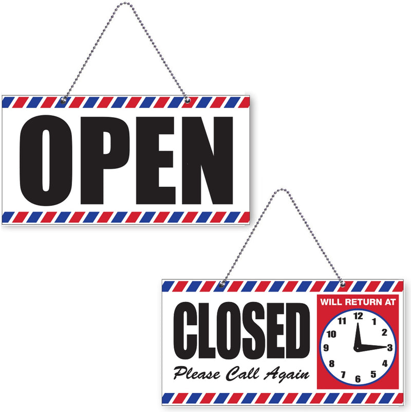 Scalpmaster Open/Closed Sign with Clock #SC-9018