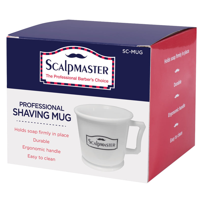 Scalpmaster White Professional Shaving Mug #SC-MUG
