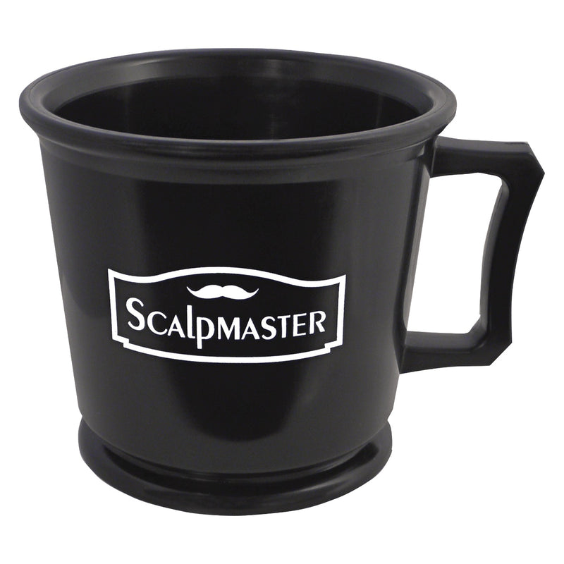 Scalpmaster Black Rubberized Professional Shaving Mug #SC-MUGR