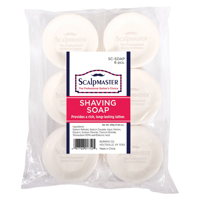 Scalpmaster 6 pc. Shaving Soap 1.94 oz #SC-SOAP