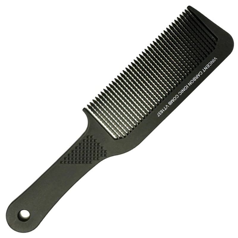 Vincent Carbon Ionic Master Flat Top Comb 9.5" #VT1637