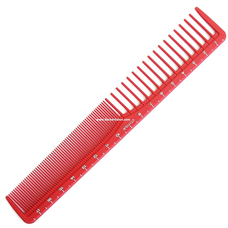 Vincent Ceramic 7-1/4" All Purpose Styling Comb - Red #VT1715-R