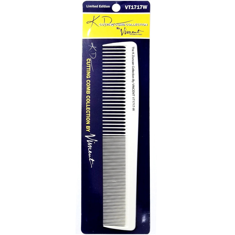 Vincent Ceramic 8-3/4" Marceling Comb - White #VT1717W