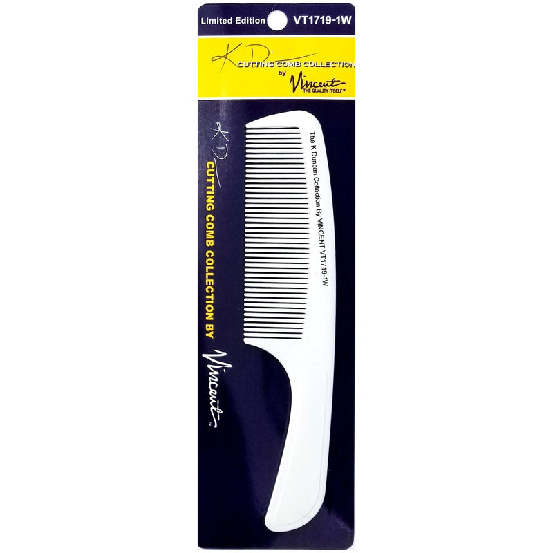 Vincent Ceramic 8-1/4" Flat Top Comb Jr. - White #VT1719-1W