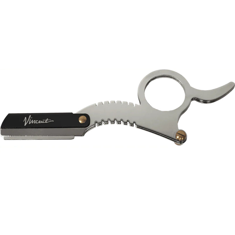Vincent Finger Razor with 25 Sigma Blades Chrome #VT307-CR