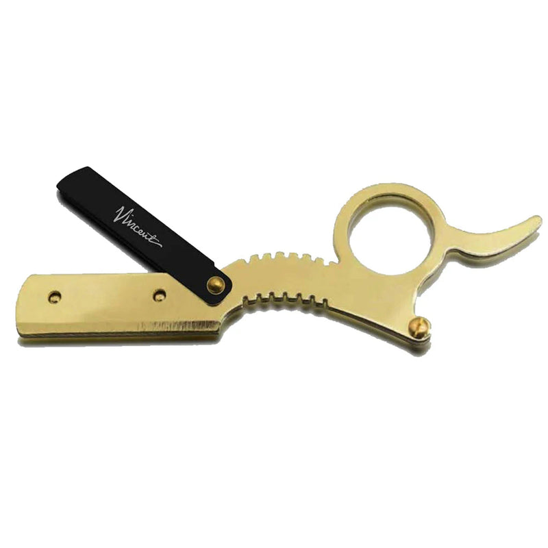 Vincent Finger Razor with 25 Sigma Blades Gold #VT307-GD