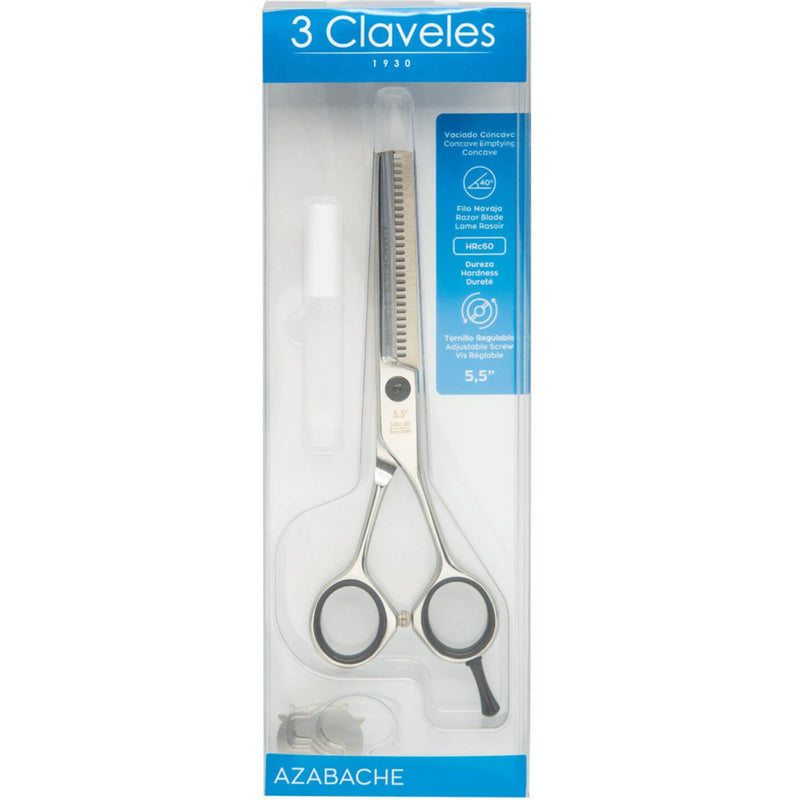 3 Claveles Azabache Es 28 Hairdressing Thinning Scissors 5.5" #12793