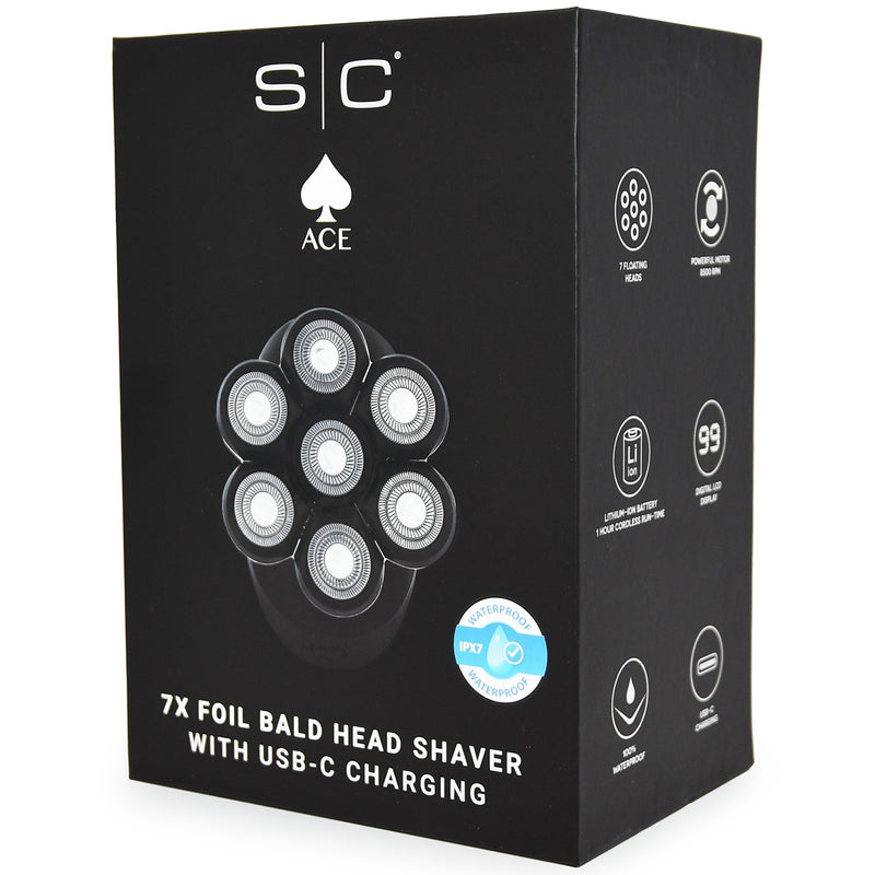 Stylecraft Ace Bald Head Shaver - 7X Foil Bald Head Shaver #SC804B