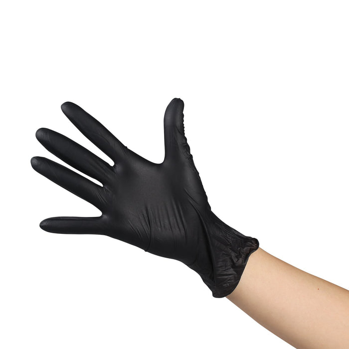 JRL Professional Black Nitrile Gloves 100 Pcs - Large #JRL-MN2301-L