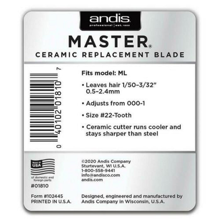 Andis Master Clipper Ceramic #22-Tooth Blade (000-1) #01810