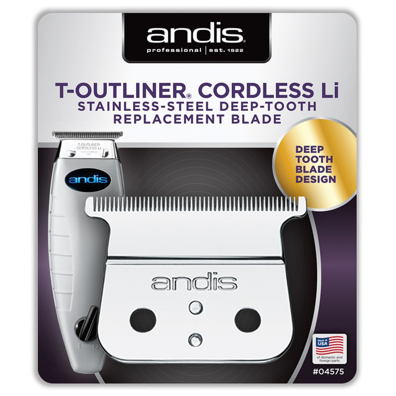 Andis Cordless T-Outliner Li Replacement Deep Tooth GTX Blade - Stainless Steel #04575