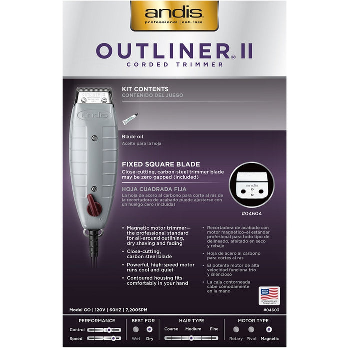 Andis Outliner II Square Blade Trimmer #04603