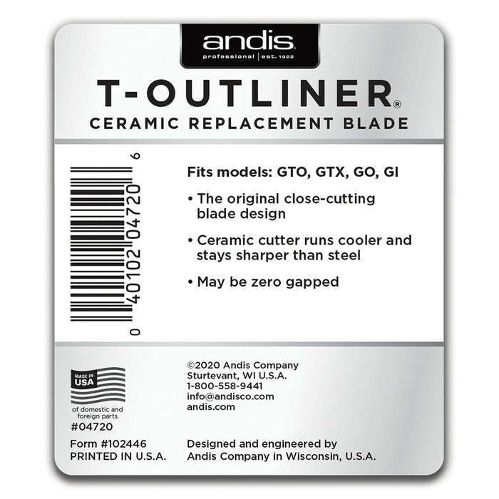 Andis T-Outliner Ceramic Replacement Blade #04720