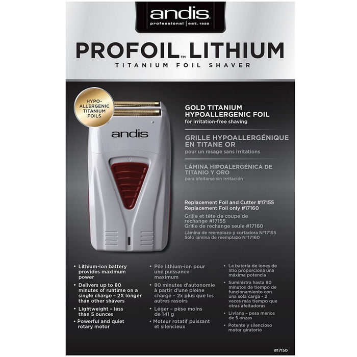 Andis ProFoil Lithium Titanium Foil Shaver #17150