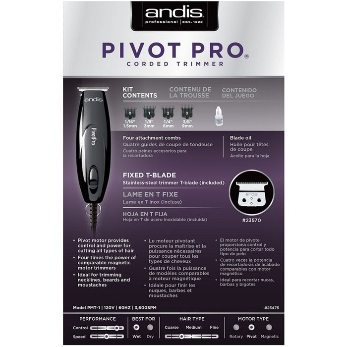 Andis Pivot Pro T-Blade Trimmer #23475