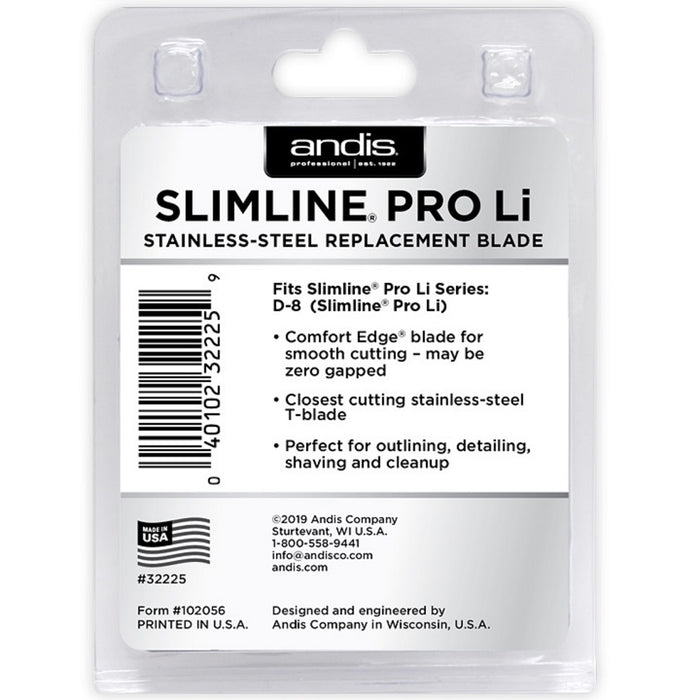 Andis SlimLine Pro Li Trimmer Stainless Steel Replacement Blade #32225