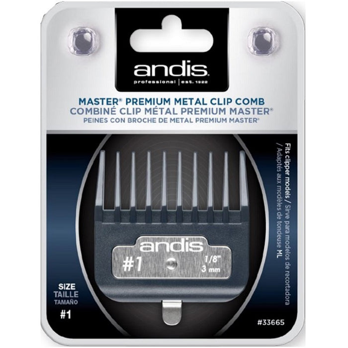 Andis Master Premium Metal Clip Comb Size 1 #33665