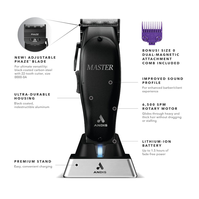 Andis Black Label Master Cordless Special Edition Li Clipper #561895