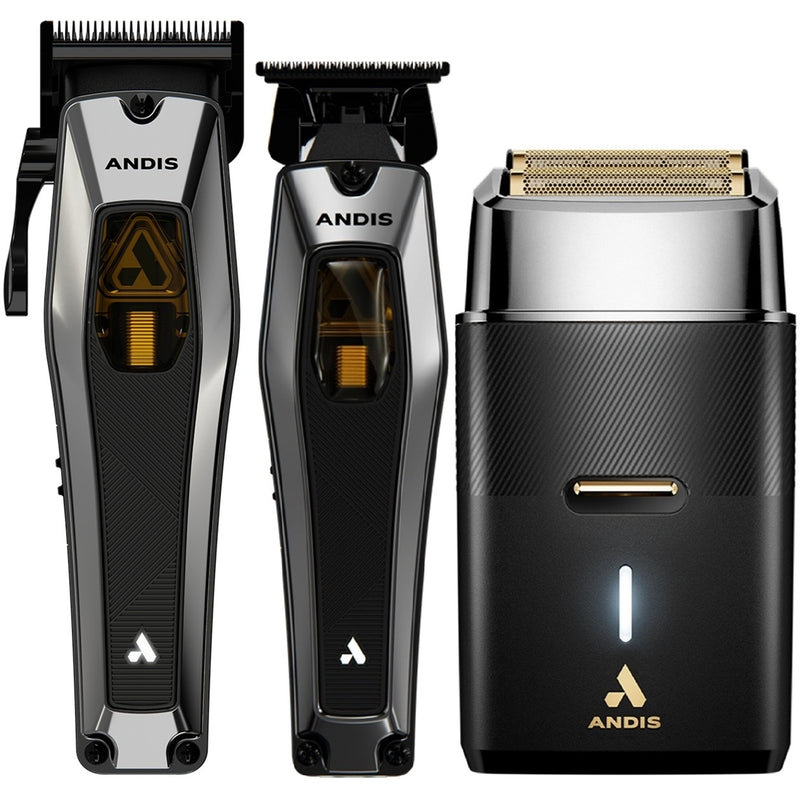 Andis Recon Cordless Clipper, Trimmer &  ProFoil Plus II Shaver [TRIO]