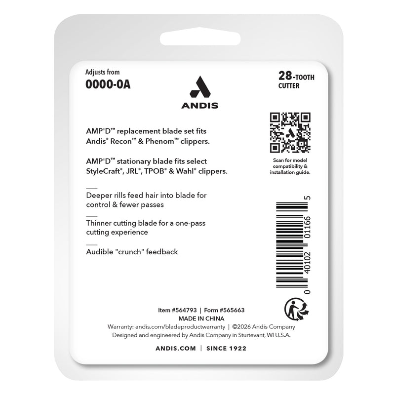 Andis Recon Amp'd DLC Stainless Steel Blade #564793