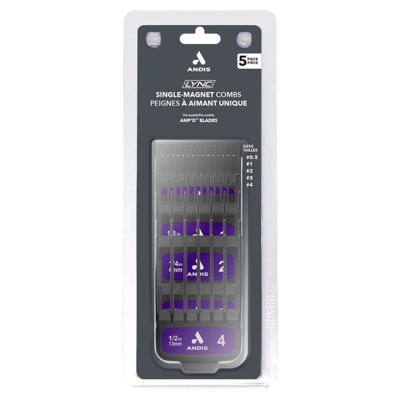 Andis LYNC Amp'd Single Magnetic 5 Pcs Comb Set #564994