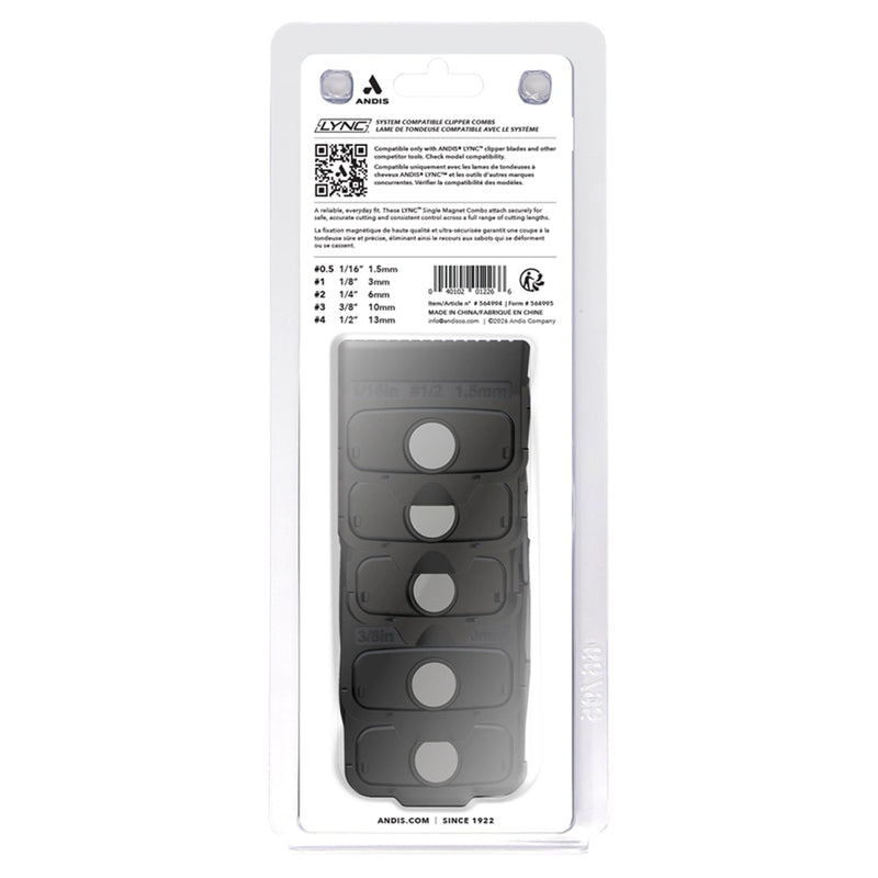 Andis LYNC Amp'd Single Magnetic 5 Pcs Comb Set #564994