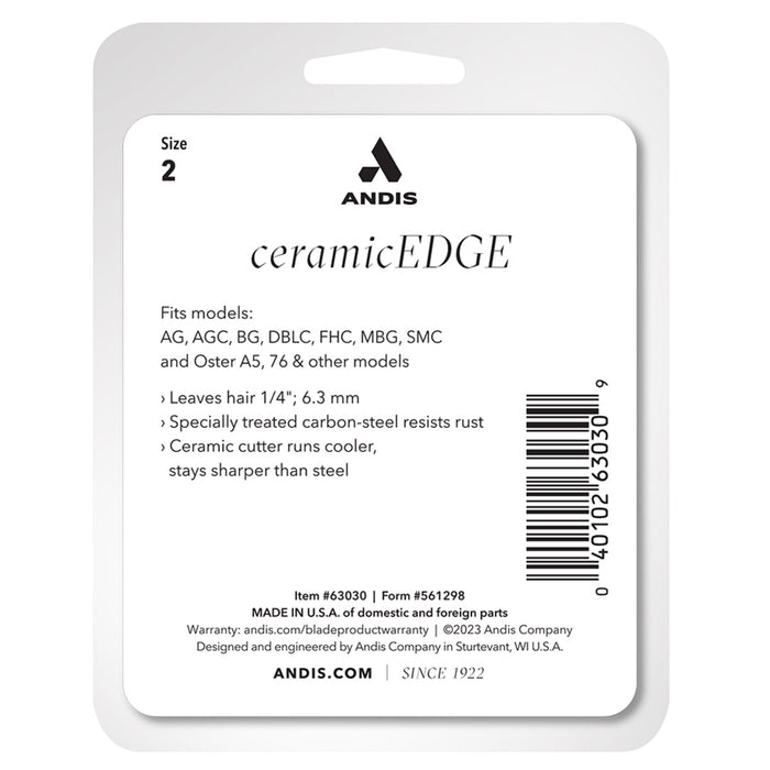 Andis CeramicEdge Detachable Blade, Size 2 #63030